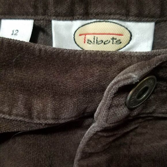 Talbots Brown Brushed Cotton Jean Style Pants size 12 - Picture 2 of 9